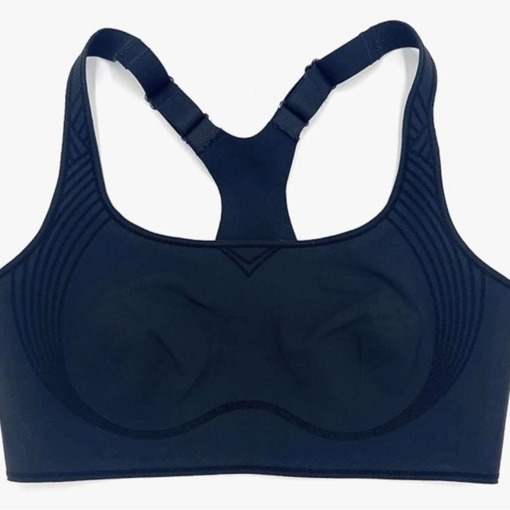 Black Racerback Support Sports Bra - Women Intimates